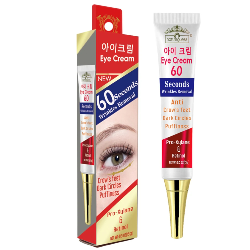 Natureguess 60 Seconds Instant Eye Cream Retinol Firming Anti Puffiness Aging Wrinkles Remove Dark Circles Skin Care